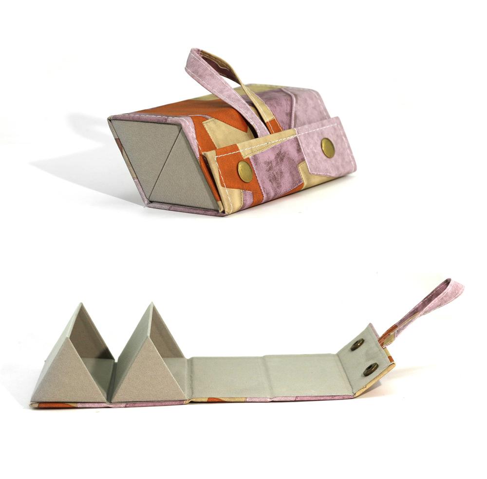 Leather Multi-Compartment Eyeglass & Sunglasses Storage Case, Portable & Foldable with Large Capacity