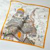 53*53cm Square Silk Scarf Women's Fashion Printed Small Neck Scarf Office Women's Hair Belt Folar Handkerchief Women's Handkerchief Scarf