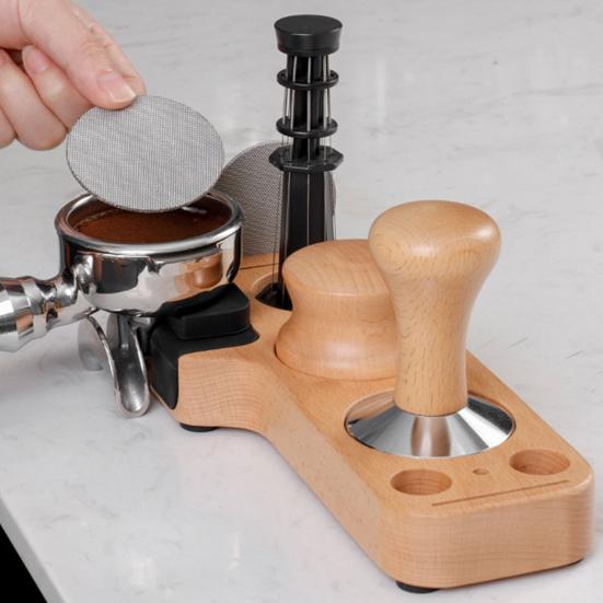 Coffee Tamper Holder Stand Espresso Distributor Mat Rack 51mm 53mm 58mm Coffee Portafilter Holder Coffee Maker Tool Accessories Barista Gift