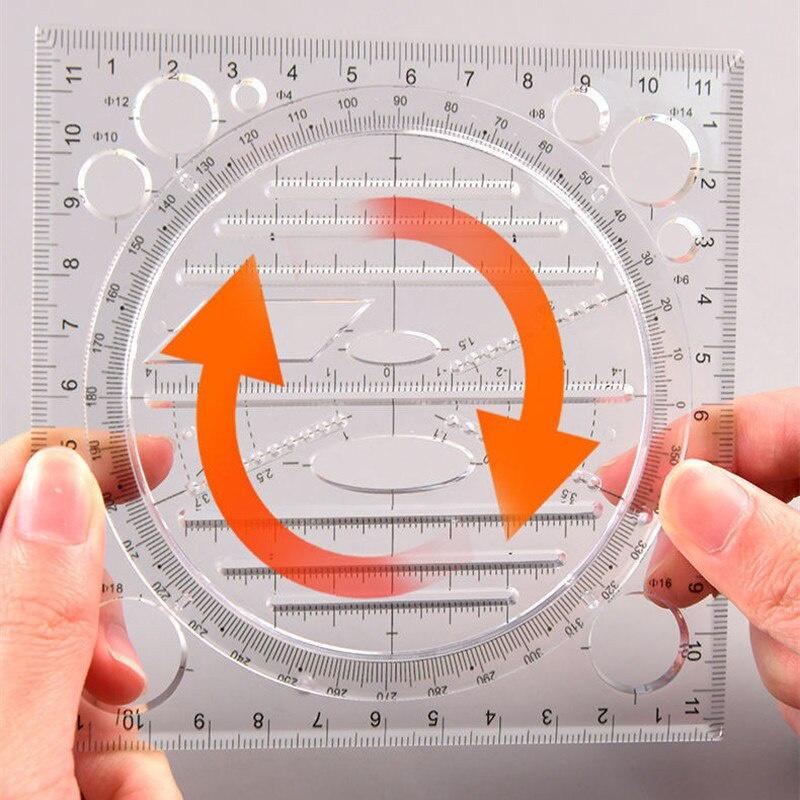 Ruler Set Solid Geometry Ellipse Drawing Icon Ruler Measurement Multifunctional Drawing Construction Architect Tool