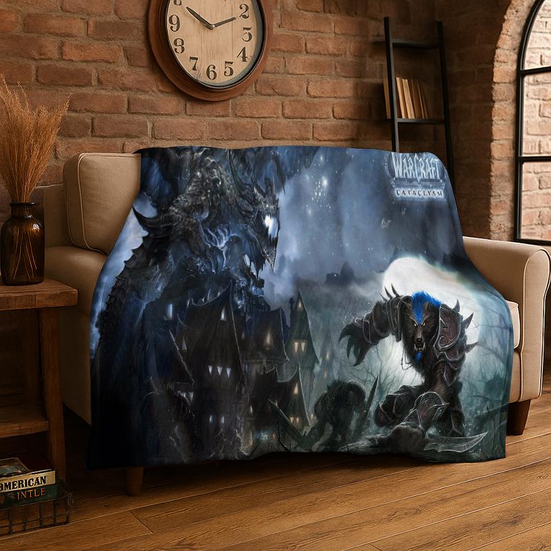 Охотник на демонов Артас World of Warcraft WOW Игра Фланелевое одеяло Мягкое теплое покрывало для спальни гостиной кровати Путешествия пикника