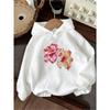 Colorful Floral Pattern Printed Women's Autumn and Winter Round Neck Hoodie Casual Long Sleeved Top Sweatshirt Women's Clothing