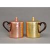 Copper -hammered glass cup, 350ml, 550ml, for coffee and tea