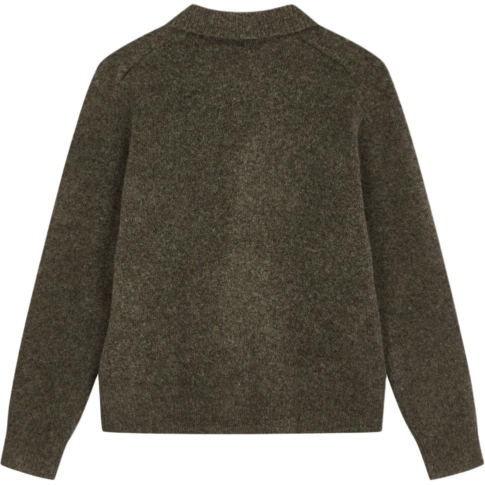 Calvin Klein Однотонная удобная трикотажная куртка с длинным рукавом и воротником-поло, мужские куртки коричневого цвета J326675-PBX