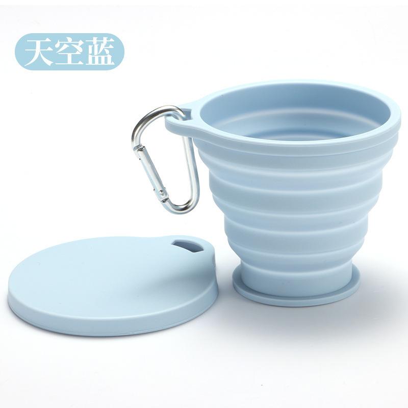 Silicone Collapsible Travel Cup, Foldable Camping Cup,Reusable Portable Drink Cup/Mug for Hiking, Outdoors, Travel