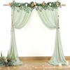 Wedding Arch Drape Curtain Draping Ceremony Reception Hanging Decoration Veil Seaside Background Decor for Banquets Engagements Parties