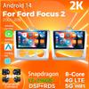 Android 14 Carplay Auto For Ford Focus 2 2004 - 2011 Car Radio 2Din Player Multimedia Stereo Navigation Video Head Unit GPS DSP