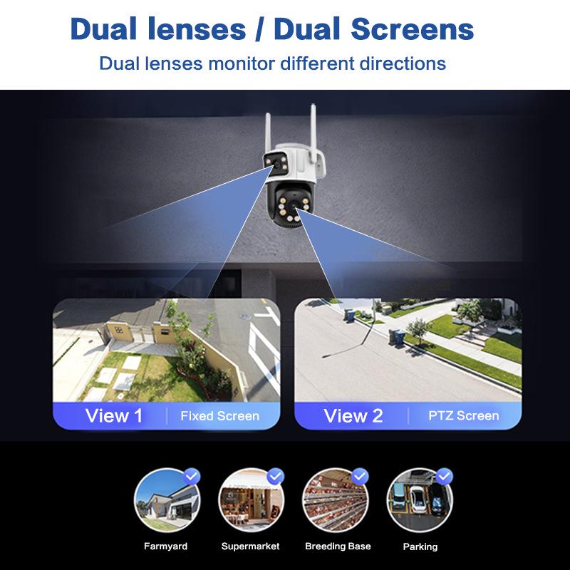 ICSEE 360° HD Wireless Binocular Camera with Smart Night Vision for Home Surveillance