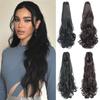 Synthetic Long Wavy Claw Clip In Ponytail Extension Natural Looking Hairpieces For Women Daily Wear