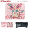Pokemon Full Color Short Card Holder Folded Coin Purse Cute Pikachu Wallet 1pcs