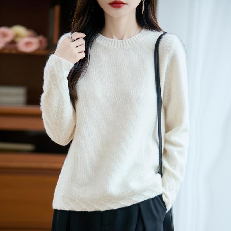 Женский кашемировый свитер Qinghe кашемир 30% кашемир 70% шерсть осенне-зимний пуловер теплый и модный