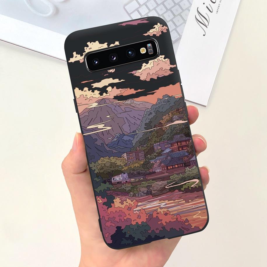 For Samsung S10 Plus SM-G975F Case Cute Dinosaur Duck Cartoon Soft Silicone Phone Cover For Samsung Galaxy S10 S10e G973F Bumper