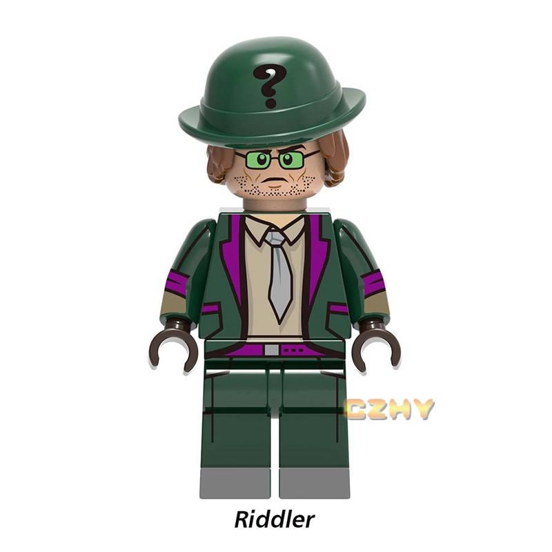 DC Comics Мини-фигурка Бэтмен Минифигурки Джокер Пугало Пингвин Кирпичики Игрушки X0227