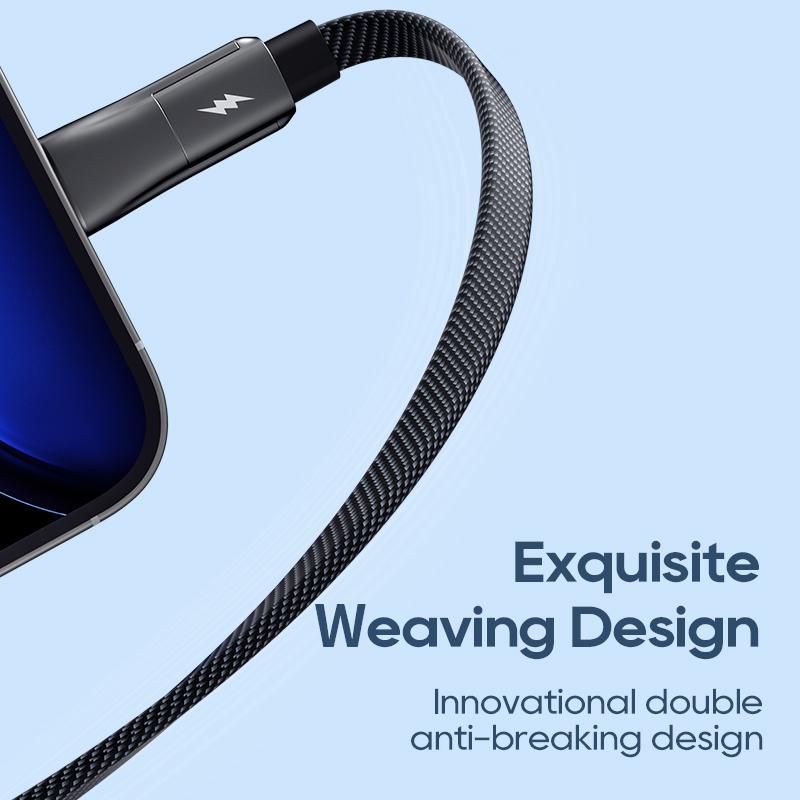 KUULAA 2 в 1, 60 Вт, кабель для передачи данных PD, кабель для быстрой зарядки, USB A to Type C/освещение, подходит для Iphone, Samsung, Xiaomi, быстрая зарядка