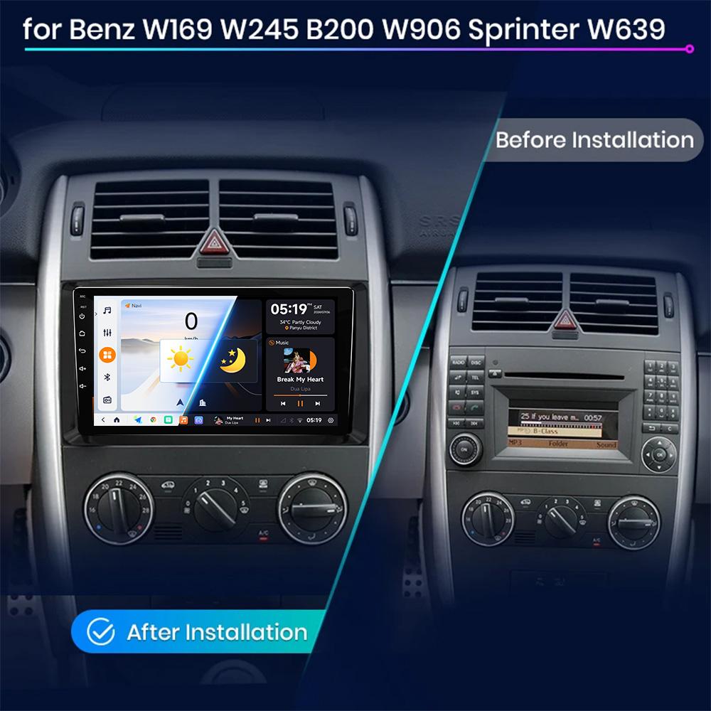 JIUYIN Android 13 автомобильное радио для Mercedes Benz W169 W245 B200 W906 Sprinter W639 Vito беспроводной CarPlay Auto No 2 din 2din DVD