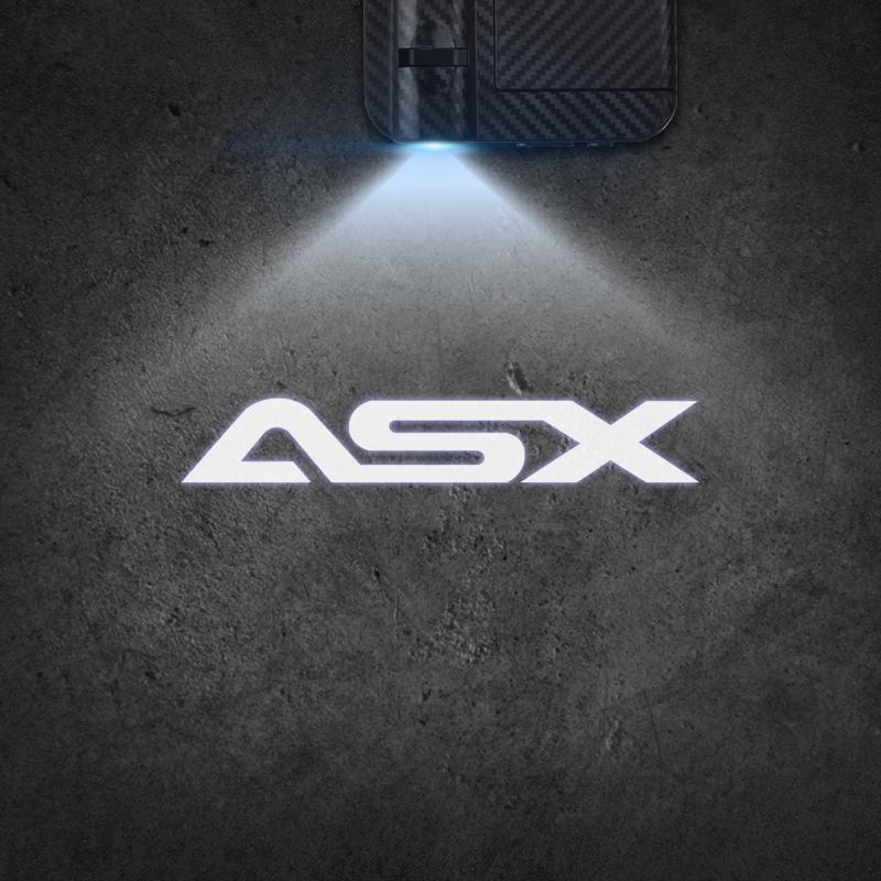For Mitsubishi ASX Eclipse Cross Emblem Ralli Art Car Door Light Welcome Lamp Wireless Projector Auto Decoration
