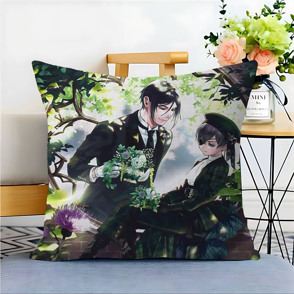 B-Black B-Butler Japanese Anime Personalized Pillow Cover Kids Bedroom Wild Party Decor Pillowcase Kid Birthday Shower Gift