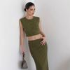 2026 Soft Modal Set Women Casual Sleeveless Top Mermaid Skirt Two Piece