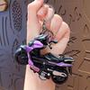 Keychain Pendant Motorbike Charm Zinc Alloy Anti-Detachable Hook Keyring Backpack Accessory Decompression