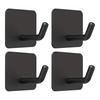 Original Wall Hangers Without Nails Heavy Duty Adhesive Towel Bathrooms Bathroom Mounted Black Metal Hook Hooks