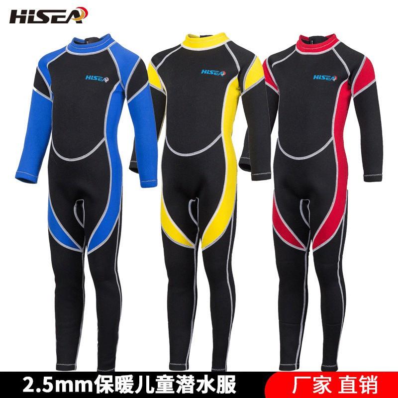 Kids Full-Body Long Sleeve Neoprene Wetsuit Snorkeling Surfing Swimming Warmth Protection