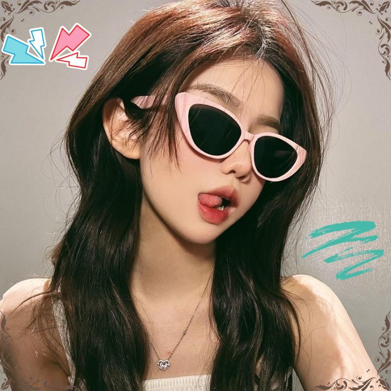 Розовые солнцезащитные очки «кошачий глаз», женские высококачественные новые солнцезащитные очки для мужчин, модные модные очки в стиле ретро, ​​модный аксессуар, неполяризованные