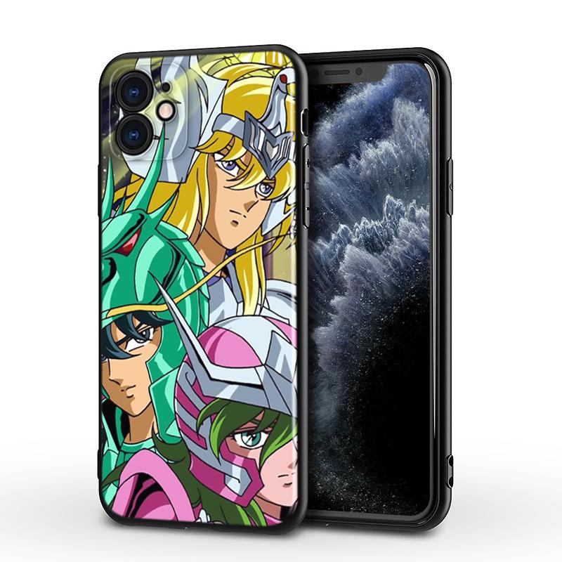Saint Seiya SoG для Apple iPhone 13 12 11 Mini XS XR X Pro MAX SE 2020 8 7 6 5 5S Plus черный силиконовый чехол для телефона