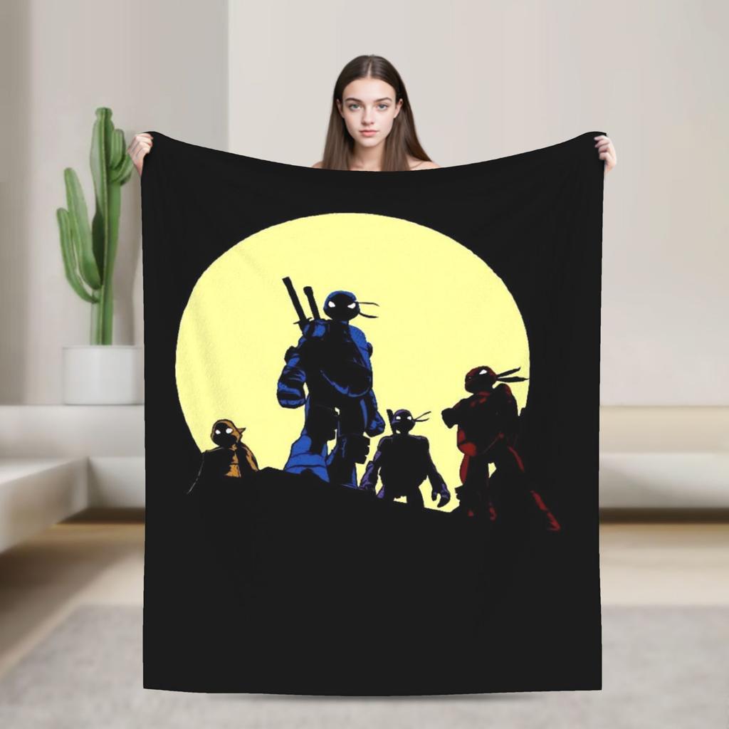 TMNT Game  Blanket Quality Warm  Bedding Throws Winter Airplane Travel Couch Chair Funny Bedspread