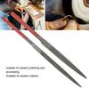 2pcs Files Set Red Handle Jewelry Making Processing Grinding Tool Accessory Set (Semicircle File Triangular File)