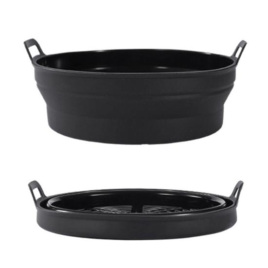 Yousheng Силиконовые вкладыши для аэрофритюрницы Складной противень для выпечки Антипригарная силиконовая корзина для жареной курицы Жаростойкая Форма для торта Печенье