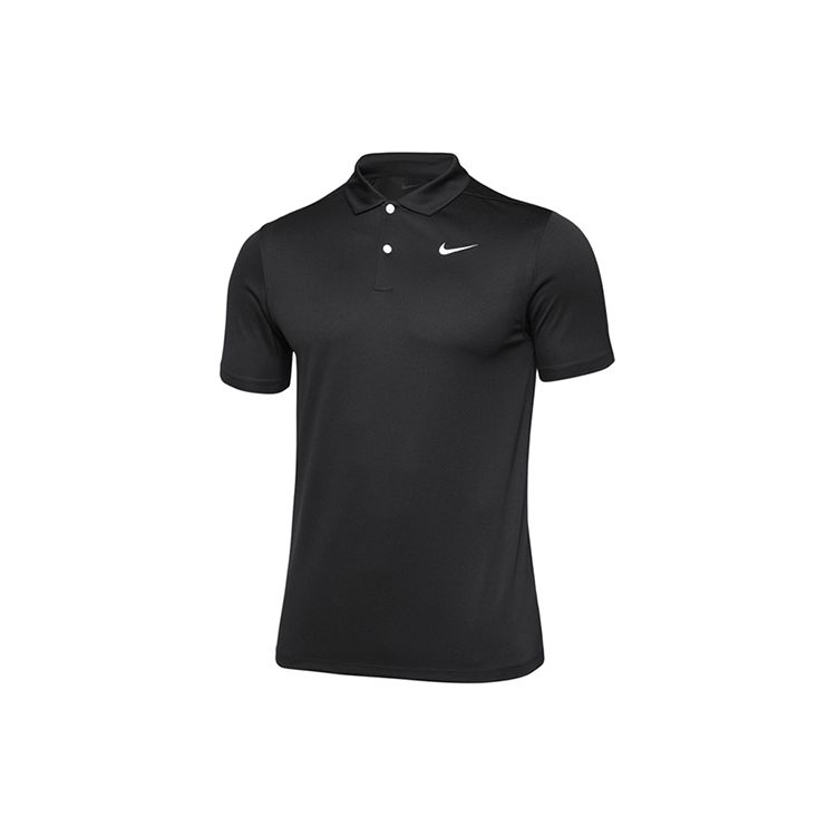 Nike Повседневная дышащая рубашка-поло с короткими рукавами, мужские топы, черные CU9792-010