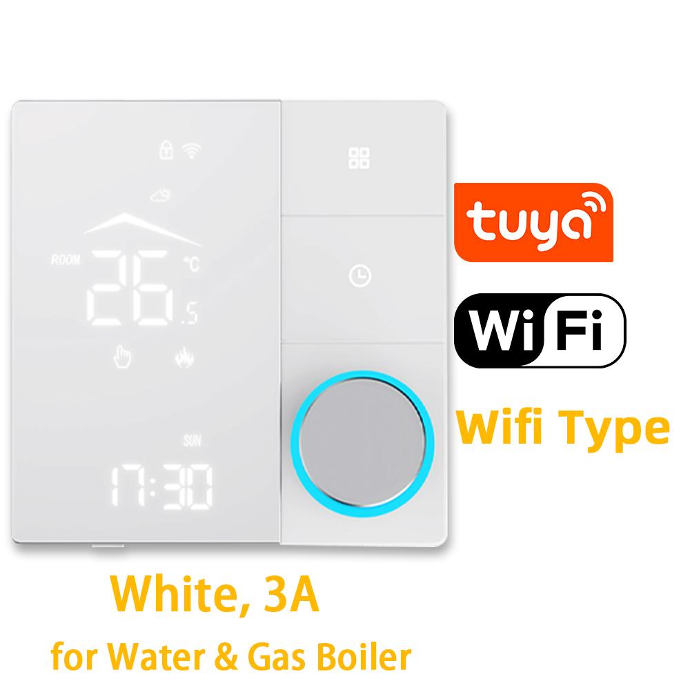 NEW Smart Knob WiFi Temperature Controller 90~240V 3/16/25 A Work with Water/gas Boiler Underfloor Heating Thermostat