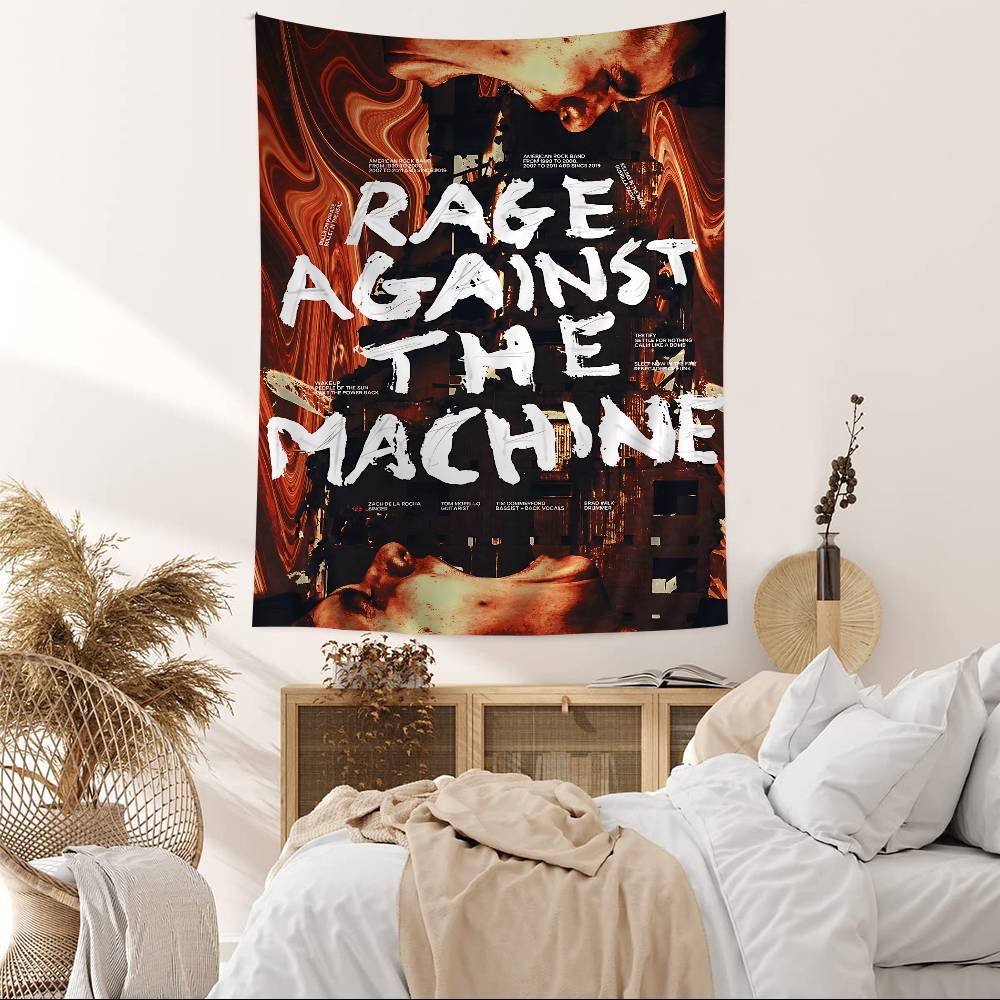 Rock Band Rage Against The Machine Классический Цветной Гобелен Настенный Подвесной Подвесной Таро Хиппи Настенные Ковры Декор Стены Комнаты в Общежитии