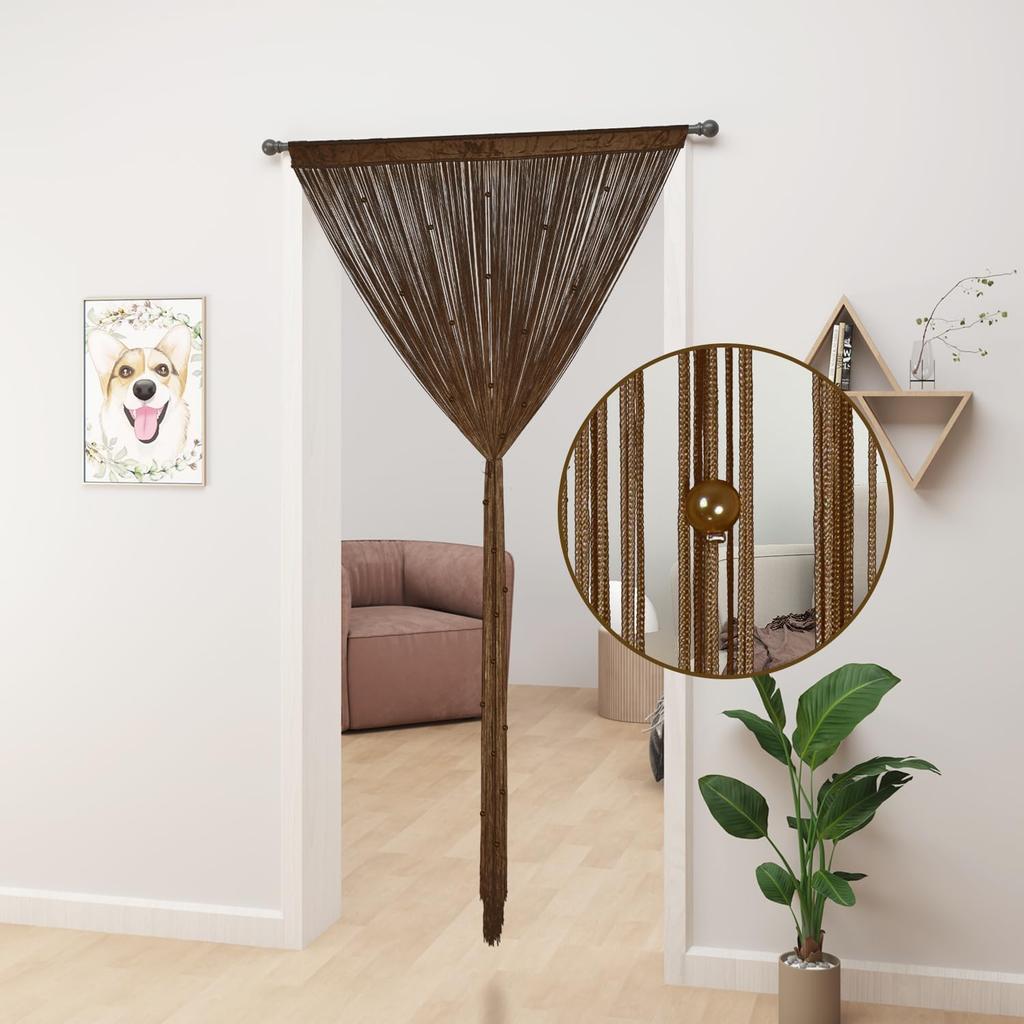 Шторы-нити, блестящие шторы с бахромой для окна 39 X 79 дюймов, разделительная полоса для двери, кисточка для свадьбы, гостиной, ванной, кофейни(шампанское)