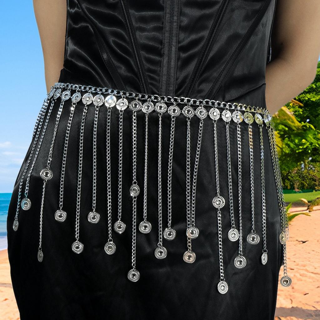 Модные аксессуары, диск с бахромой, цепочка для тела, полое сексуальное нижнее белье для ночного клуба, бюстгальтер с цепочкой на груди