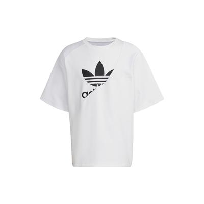 Originals Trefoil Deconstructed Logo Tricot Track Panel Футболка с короткими рукавами Мужские топы Белые HG1439