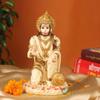 6.5" Hanuman Statue Sitting Fine Gold Painting Idol Decorative Showpiece Handcrafted Hanuman Ji Murti for Home Office and Gifting Purpose Sculpture,
