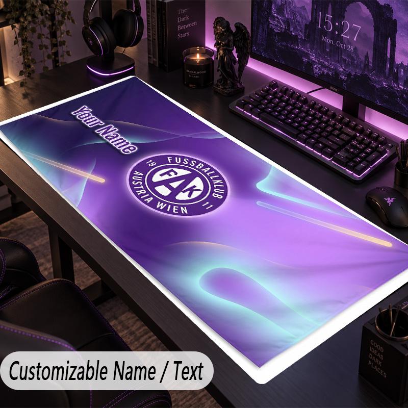 Custom Text Big Mousepad, Extended Desk Pad For Laptop Work GameAustria Wien FC