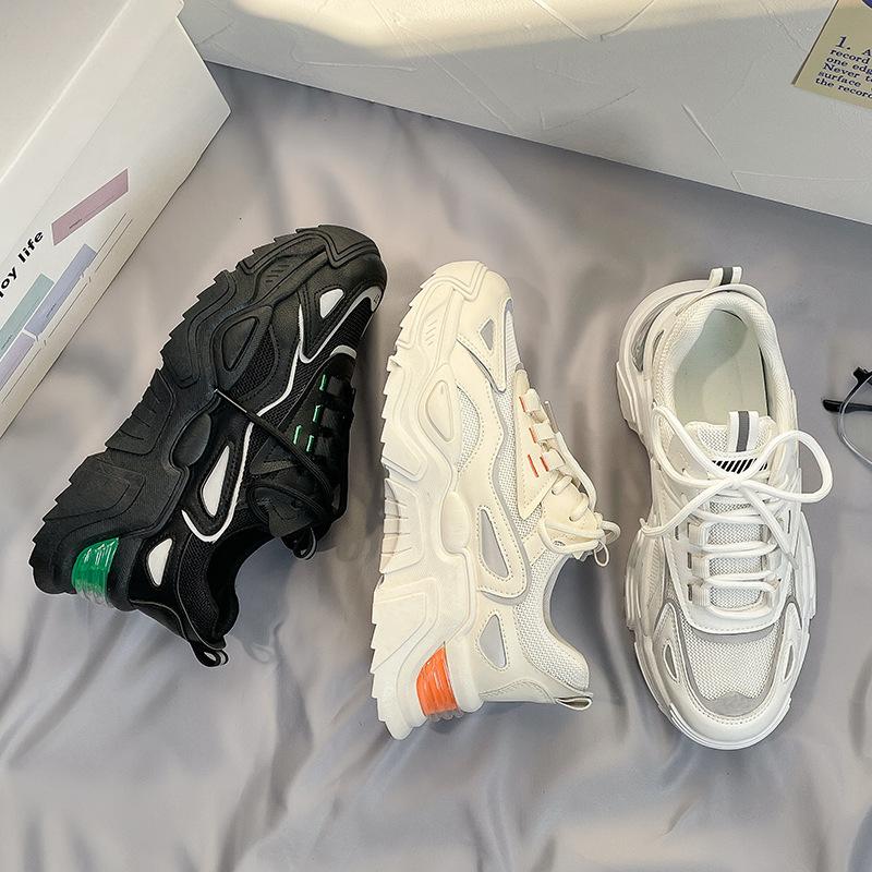 Модные весенне-осенне-зимние дизайнерские дышащие сетчатые туфли для женщин, модные спортивные кроссовки на платформе, женские однотонные Tenis De Mujer