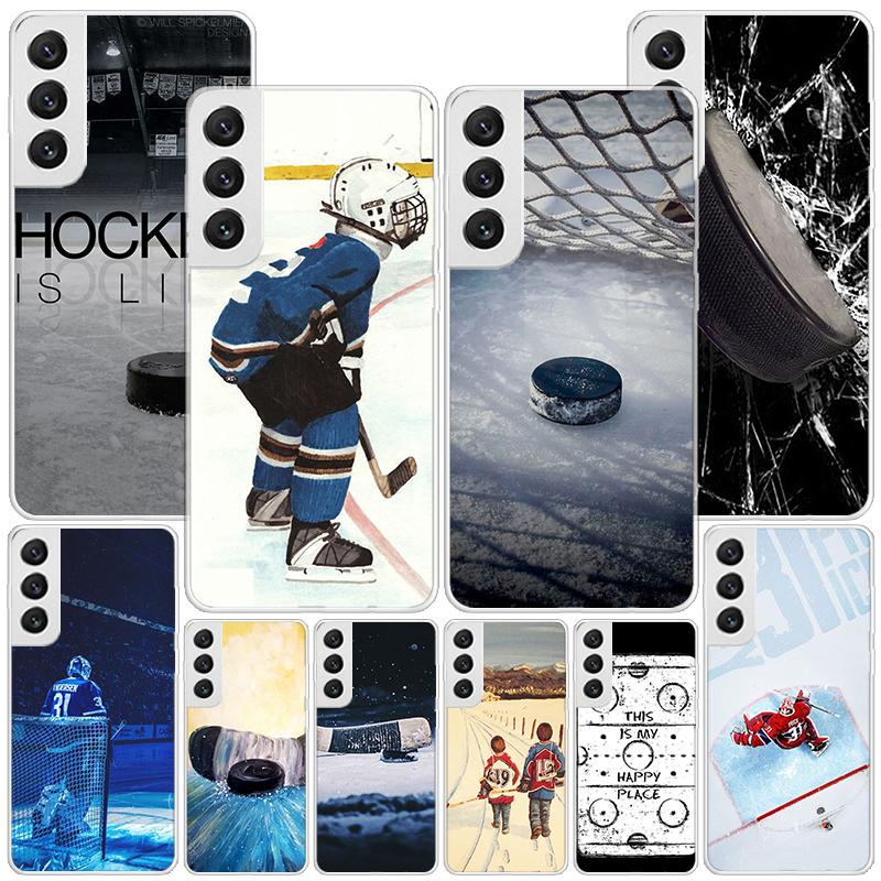 Ice Hockey Rink Sport Phone Case For Samsung Galaxy S24 S25 Edge S26 Ultra S23 S22 S21 Plus S20 FE + Personalized Print Cover Ga
