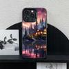 Landscape house pattern phone case suitable for iPhone 17 16 15 14 13 12 11 Pro/Max/Plus anti drop and shockproof back cover