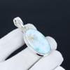 Larimar Gemstone Pendant, Natural Larimar Gemstone Handmade 925 Sterling Silver Pendant For Women Pendant For Gifts