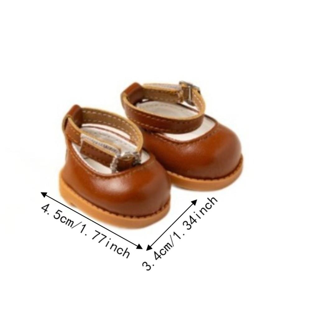 1 pair PU Cotton Doll Shoes Replacement Doll Leather Shoes Doll Finger Shoes Cotton Doll