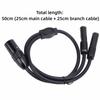 Plug and Play 3Pin XLR Male to Dual 6.35mm Female Gold Plated Stereo Converter Cable  Amplifier