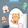 Мультяшные животные для унитаза, наклейки для удаления запаха, самоклеящиеся наклейки для туалета, ароматерапии, ванная комната