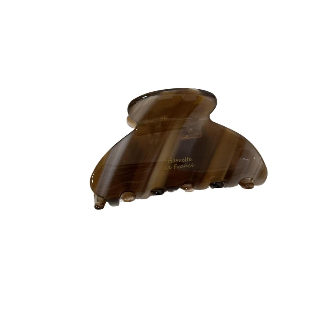 Корейская заколка для волос среднего размера из ацетата конфетного цвета с золотой этикеткой