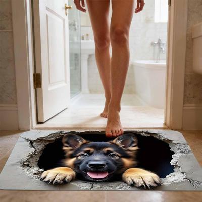 3D Ковры Оптическая Иллюзия Белка И Собака Мягкий Нескользящий Быстросохнущий Коврик 3D Ковер с Оптической Иллюзией Для Дня Рождения Хэллоуина