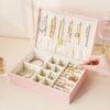 Portable PU Jewelry Storage Box Travel Organizer Jewelry Case Leather Storage Earrings Necklace Ring Jewelry Organizer Display