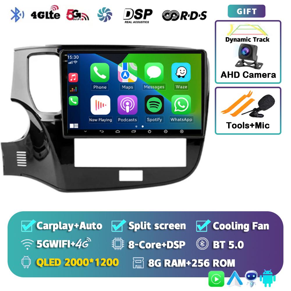 Android 14 Carplay Car Radio для Mitsubishi Outlander 3 GF0W 2018-2021 2din Multimidia Видеоплеер Навигация Головное Устройство Стерео