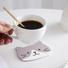Cartoon Cat Shaped Silicone Dining Table Placemat Coaster Kitchen Accessories Mat Cup Mug Heat-resistant Animal Coffee Drink Pad